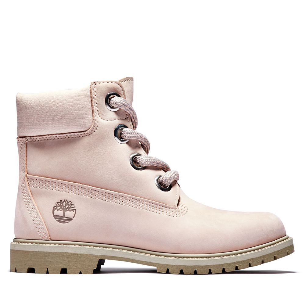 Bocanci 6-Inch Timberland Dama Roz - Heritage Waterproof - Romania - XKOCQR074